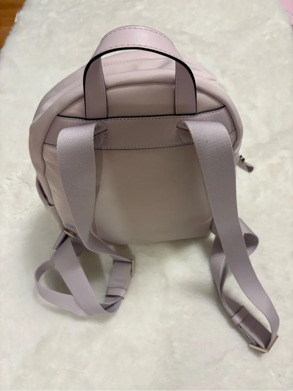 kate spade Pale Pink Nylon Mini Backpack with Gold Hardware